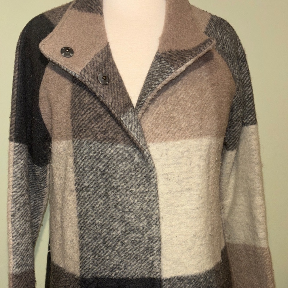 MERCER & MADISON Chic Plaid Wool Blend Jacket in Women’s size small - Picture 3 of 11